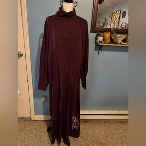 New, Modesees, Plum Purple, Turtleneck, Maxi Dress